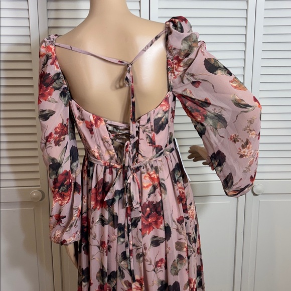 NWT Azazie Atelier Karla Mauve Multi Midi Dress XS - Picture 9 of 15